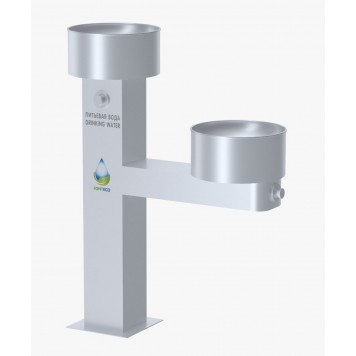 FONTECO DF11-1LBR Питьевой фонтан г-образный вандалостойкий напольный-1