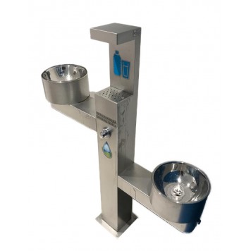 FONTECO DF11-3LBFBR Питьевой фонтан с ботлфиллером и 2 чашами-2